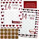 Valentine's 14 Things We/I Love About You Scratch Off Cards, 2PCS Valentine's Advent Calendar Personalized Gift for Him Her Husband Wife Girlfriend Boyfriend, Pack Of 2