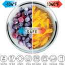 Set of 5 Stackable Space-Saving Nesting Glass Bowls with BPA Free Lids for Foodprep, Storage, Baking, Mixing & Cooking, Microwave Safe - Durable Inert Borosilicate Glass