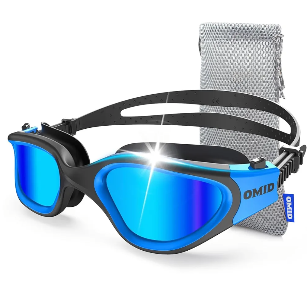 OMID Swim Goggles, P2 Polarized Swimming Goggles for Men Anti-fog Goggles Swimming for Adult Women