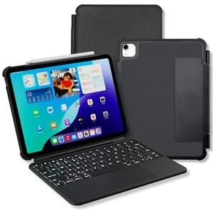 Case for iPad 11th Gen (A16) & 10th Gen (A14) - Military-Grade Protection, Large Trackpad, Backlit, Detachable Chasis, Rechargeable - iPad 10th Generation Case with Keyboard