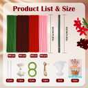 SZXYMUQI Pipe Cleaner Flower Kit, DIY Rose Bouquet Craft Kit for Adults, 500 PCS Chenille Stems Floral Art Set, Handmade Flower Making Kit with Tape & Ribbon for Hobby, Home Decor & Gifts