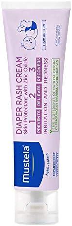 Mustela Baby Diaper Rash Cream 123 - Skin Protectant with Zinc Oxide - Fragrance Free & Paraben Free - with 98% Natural Ingredients - Various Packaging, Pack 2