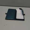 Defencase for iPhone 14 Pro Max Magnetic Wallet Case Compatible with Magsafe with RFID Blocking Zipper Strap Card Holder for Women, PU Leather Detachable Case for iPhone 14 Pro Max (6.7"), Blue Green