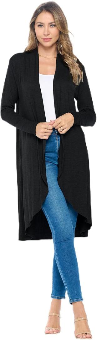 Isaac Liev Women Cardigans Maxi Trendy Extra Duster Lightweight with Pockets - Dusters Sweaters- Long Cardigan for Womens