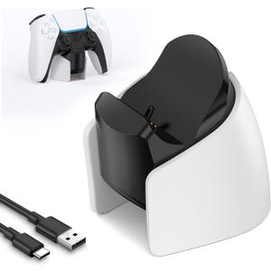 Charging Dock for PS5 Controller, IINE Fast USB Charging Station for PS5 DualSense Edge Controller, with Charger Indicator and Charging Cable