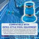 TonGass Pool Vacuum Hose Adapter Kit Compatible with Intex Adapter B 1.5" to 1.25" Pool Hoses Connector with Stainless Steel Clamps for Above Ground Pool Skimmer & Filter Pump Hoses 1 Set