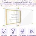 Novabright 4 Style 2026 8.5x11 Floral Acrylic Graduation Certificate Frame Pressed Flower Wall Mount Floating Picture Frame 11x14 A4 Photo for Diploma Degree Document Memory Picture Gift