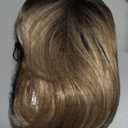 RENERSHOW Layered Blonde Bob Wigs for White Women with Bangs Straight Short Hair Wig Synthetic Ombre Blonde Highlight Bobo Haircuts 12inch Average Size Natural Daily Party Wig