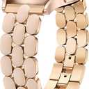 Wearlizer Metal Bracelet Compatible with Samsung Galaxy Watch 7 Band 6 5 4 Active 2 FE 40mm 44mm/Watch 6 4 Classic/5 Pro/3, 20mm Enamel Dressy Stainless Steel Strap for Samsung Watch Bands Women