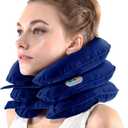 Electric Pump Cervical Neck Traction Device for Neck Pain Relief, One-Click-to-Inflate Neck Stretcher Support Brace for Home Use Neck Decompression (Built-in Battery & Motor Powered)