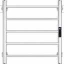 Heated Towel Warmer Rack Plug in 5-Bar Aluminum 18" Wall Mounted, Silver | Fast & Even Heat, 3 Heat Settings 104140F, Digital Display, IPX4 Splash-Resistant, 124H Timer, Plug-in & Hardwired, 95W