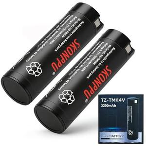 SKONPPU 1-Pack 4V Li-ion Battery for Milwaukee Headlamp&Flashlight Red Lithium 3.0 Battery 3200mAh USB Fast Charger - 20% Longer Runtime & 3X Faster Charge Compatible with Milwaukee 48-11-2131