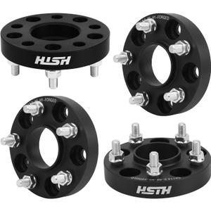 HISH 5x114.3 Wheel Spacers, Forged 1 Inch Wheel Spacer with Hubcentric 5x4.5 66.1mm Bore M12x1.25 Lugs, 6061-T6 Aluminum Alloy, Fit for 370Z 350Z 240SX 300ZX GTR Murano Maxima Sentra