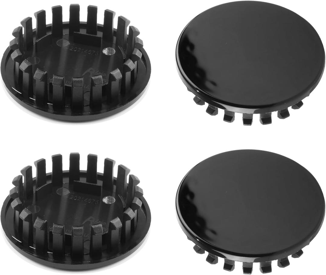4Pcs Wheel Center Caps for Cadillac Chevy Buick Wheel Rim Outer 66.8mm(2.63in) Inner 55mm(2.17in) Black Hub Caps