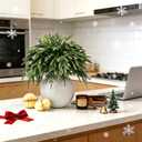 16 Pcs Artificial Norfolk Pine Branches - Real Touch Pine Stems Fake Plants Pine Picks Faux Greenery Stems for Vase DIY Crafts Garland Wreath Christmas Indoor Outdoor Home Decor