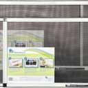 Fenestrelle Expandable Window Screen, 2 Way Adjustable Window Screen, Horizontal (15" H x 12"-40" W) or Convert to Vertical (21" H x 15"- 28" W), Pack of 2