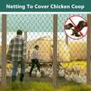 Bird Netting for Chicken Coop, Poultry Netting Over Chicken Run & Chicken Pen, Heavy Duty Nylon Nettings Reusable, UV-Resistant, Garden Netting Aviary Net Fruit Tree Nettings (EXP 05/17/29)
