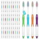 Frekare Bulk Toothbrushes 35 Pack, Individually Wrapped Toothbrushes Pack for Adults & Kids, Disposable Toothbrush Medium Soft for Travel, Donations, Hotels