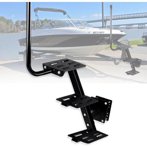 3 Steps Heavy Duty Boat Trailer Steps, 500 lbs Capacity Boat Trailer Ladder with Non-Slip Surface, Universal Fit Boarding Steps for Bass Boat, Pontoon Boat, Loading Gear or Fishing