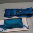 LitBear Silk Sleep Mask for Side Sleeper, Eye Mask Sleeping for Women Men 100% 22 Momme Pure Mulberry Silk, Face-Hugging Padded Eye Cover for Sleeping with Adjustable Band (Peacock Blue)