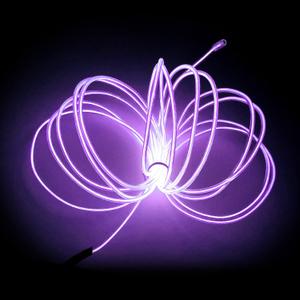 MaxLax EL Wire Purple, 32.8ft/10m Portable Battery Pack Neon Light Strip 360 Cuttable Glowing Rope Lights for Parties, Halloween, DIY Decoration
