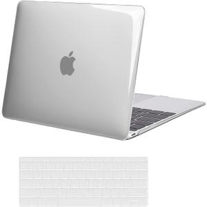 MOSISO Compatible with MacBook 12 inch Case with Retina Display (Model: A1534, Release 2017 2016 2015), Plastic Hard Shell Case & Keyboard Cover Skin, Crystal Clear
