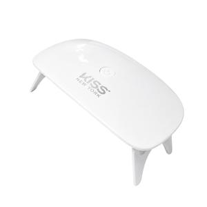 KISS NEW YORK GELUV Gel Lamp, Mini UV LED Nail Lamp for Gel Polish, 6W Portable USB Curing Light with 60S/120S Timer, 365+405nm Nail Dryer for DIY At-Home Manicure, White