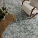 Area Rugs 9x12 Living Room: Washable Rugs for Bedroom Vintage Stain Resistant Non Slip Low Pile Large Boho Carpet for Kitchen Dining Room Farmhouse Kids Room Nursery