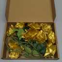 Eternal Blossom 10 pcs Gold Rose Artificial Flower, Artificial Rose Silk Flower 50cm Fake Rose Blossom Bridal Bouquet for Home Wedding Decor (Gold)