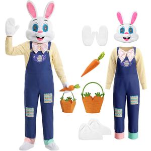 Easter Bunny Costume Adult,Easter Rabbit Bunny Suit Mascot Costume Animal Costume Adult Fancy Dress (XXL)