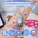 Face Painting Kit , 54 Color Professional Face Painting Kits for kids with 10 Brushes and Stencils, Kids Face Painting Kit Non Toxic Washable Face Paint Makeup Kit for Kids