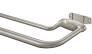 Mayrhyme Brushed Nickel Double Curtain Rods for Windows 48-84 Inches,1 Inch Adjustable Double Wrap Around Blackout Curtain Rod with Aluminum Finials and Brackets, Pack of 2