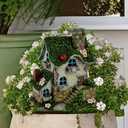 House Acrylic Garden Stake, Indoor and Outdoor Garden Acrylic Decoration, Idea Gift for Flower Potted Ornament and Landscape Beautification, Suitable for Courtyards and Lawn