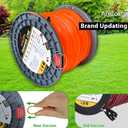A ANLEOLIFE 5-Pound Commercial Square .095-Inch-by-1280-ft String Trimmer Line in Spool,with Built-in Line Cutter, Orange