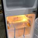 Midea WHD-113FB1 Double Door Mini Fridge with Freezer for Bedroom Office or Dorm with Adjustable Remove Glass Shelves Compact Refrigerator, 3.1 cu ft, Black