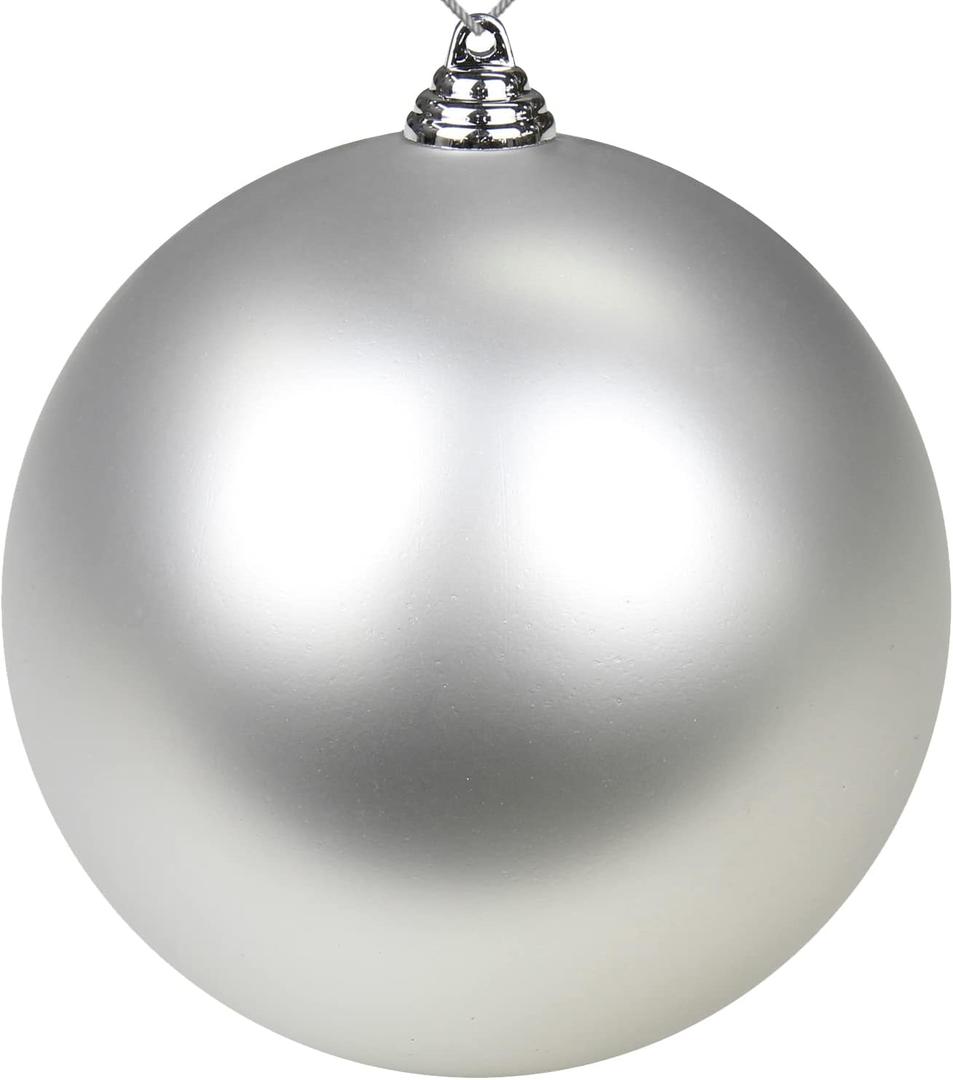 Christmas Ornaments Balls 7.1" Large Christmas Decorations Xmas Tree Shatterproof Big Silver Christmas Ball Ornaments with Hanging Loop for Wedding Holiday Halloween Party Indoor Outdoor Decor