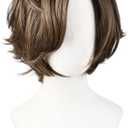 TO KU TOO YUO Game Cosplay Wig Brown Hair Wig Side Part Wigs Cosplay Show Halloween Party Wigs