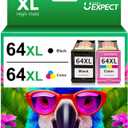 64XL Ink Cartridge Combo Pack Replacement for HP 64 Ink Cartridges Black and Color Combo Pack Compatible for HP 64 Ink Fits for HP Envy Photo 7855 7858 7155 7120 7800 6252 6255 7158 7100 Tango Printer