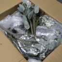 2 Pcs 5ft Artificial Eucalyptus Tree with Flowers Tall Faux Eucalyptus Stems Realistic Fake Bougainvillea Plants for Spring Porch Home Office Indoor Outdoor Decor (White)