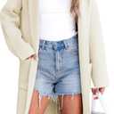 ANRABESS Womens Cardigan Sweater Oversized Coatigan Knitted Hooded Coat 2025 Fall Outfits Outwear (Small, White)