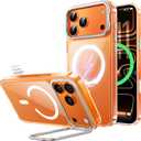 MAGIC JOHN for iPhone 17 Pro Case with Stash Stand, Compatible with MagSafe, Military-Grade Drop Protection for iPhone 17 Pro Phone Case, Scratch-Resistant Back Cover, Clear