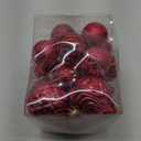 Senjie Red Shatterproof Christmas Ball Ornaments, 32 Pcs, Plastic, Eclectic Style, Wedding & Christmas Occasion