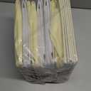 6 Pack Fabric Storage Bins, Large Storage Baskets for Shelves, Foldable Closet Organizer Storage Boxes with Leather Handles for Clothes, Sheets, Jeans, Toys, Books (Beige and White)