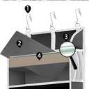 TAHAVICE 1 Pack Over The Door Organizer Storage, Hanging Organizer Closet with 5 Large Pockets 10 Mesh Pockets, 44 lbs Weight Capacity, Behind Door Storage for Nursery Bedroom Bathroom (Dark Grey)