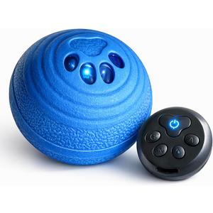 Smart Bouncing Ball for Dogs, Interactive Automatic Dog Toy with Remote Control, Bite-Resistant Pet-Safe Material, 3 Play Modes, USB-C Rechargeable LED Dog Ball for Small Medium Dogs (Blue)