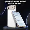 Metal Frameless Phone Case Compatible with iPhone Air, Frameless Minimalist Design, Extremely Highlighting Personality. (Titanium gray)