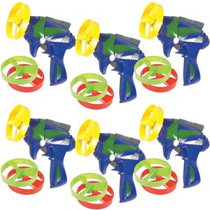 Multicolor Plastic Turbo Flyers Set - 6 Sets, Fun & Colorful Toys - Great Party Favors for Birthdays, Themed Parties & More