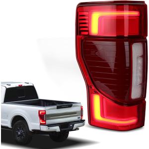 LED Tail Lights Compatible with 2020 2021 2022 Ford F250 F350 Super Duty Rear Light Accessories with Blind Spot Module Not Included Replace LC3Z13405E (LED Left Driver Side)