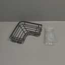 Corner Shower Caddy - 2 Pack, Adhesive Shower Organizers, Rustproof Stainless Steel Shower Shelves with 8 Hooks, No Drilling Bathroom Organizers and Storage Racks, Space-Saving, Silver, Medium