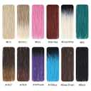 24 Inch Clip in Dreadlock Hair Extensions 10Clips 40 Strands Synthetic Handmade Soft Clip In Dreads Extensions for Women,Black